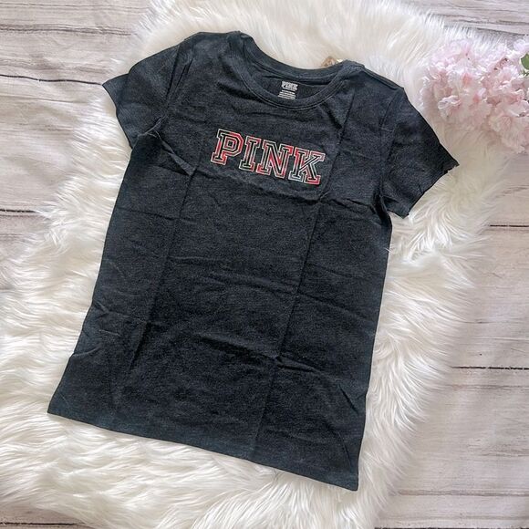 Pink Victoria’s Secret Crew Neck Tee Shirt Size Small - Picture 1 of 2